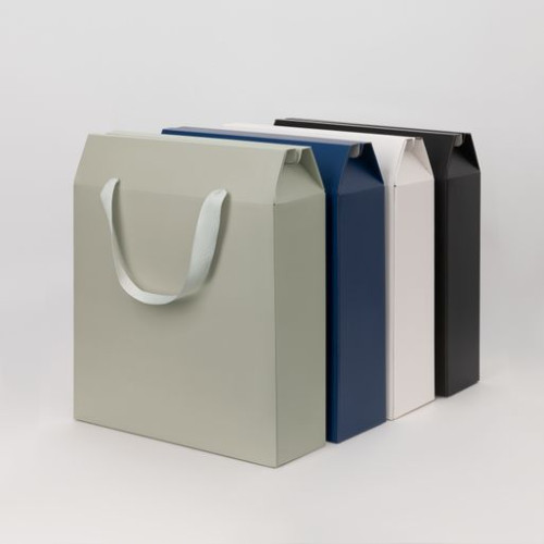 Подарочная коробка-пакет универсальная большая, синяя