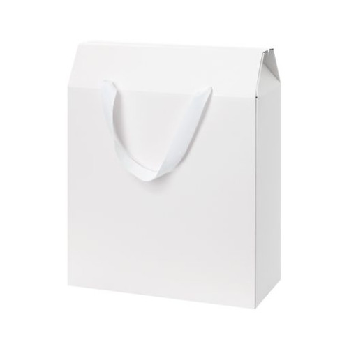 Подарочная коробка-пакет универсальная большая, белая